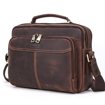 Cowhide Leather Messenger Bag