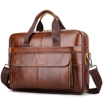 Cowhide Business Briefcase