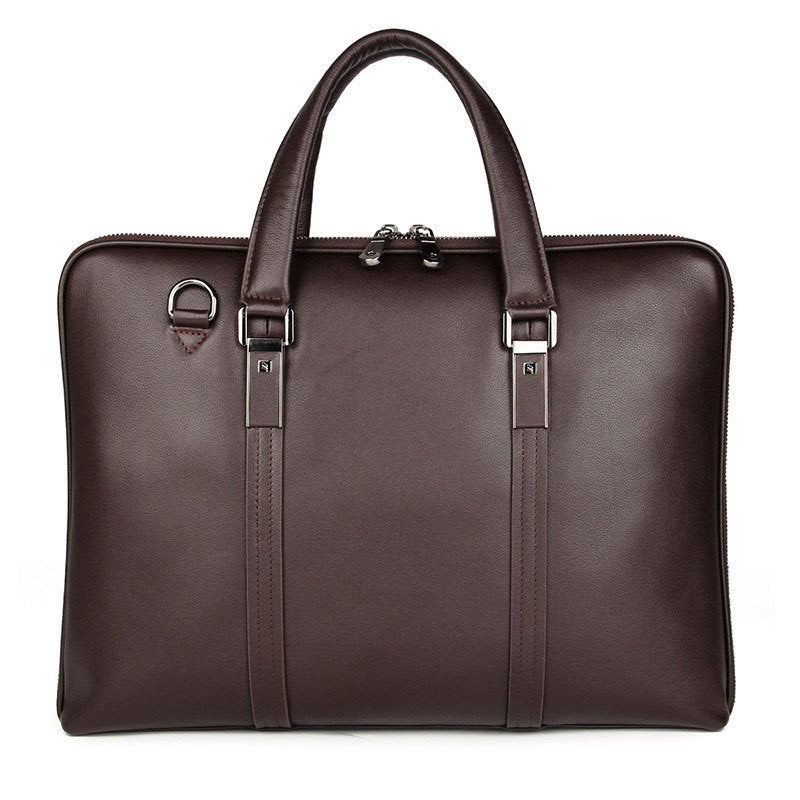 Cowhide Leather Men's Briefcase