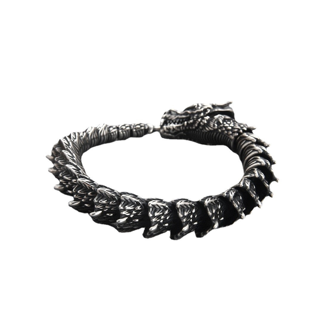 Dragon Head Silver Bracelet